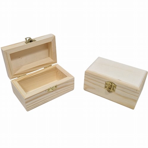 Houten Kistje met Bolvormig Deksel 10x6x5,4 cm