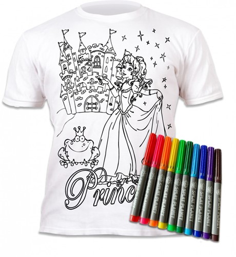 Splat Planet Princess T-Shirt Coloring Set (ages 9-11)