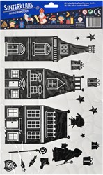 Wins Sinterklaas Silhouette Raamstickers A4 2 vel 37 × 21,5 × 1,5 cm
