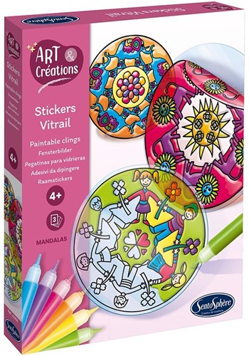 Art & Creations Raamstickers Kleuren Mandala