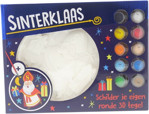 Wins 3D Tegel Schilderen Set 17,5 cm Sinterklaas