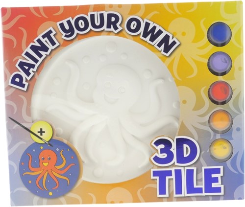3D Tile Painting Set 17.5 cm Underwater