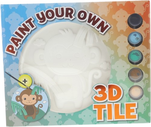 3D Tile Painting Set 17.5 cm Jungle