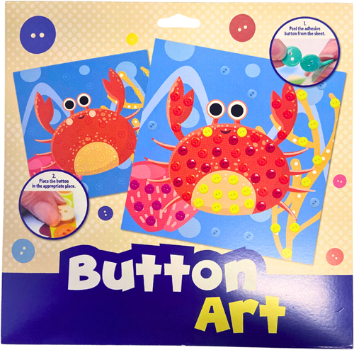 Wins Knopenkunst Button Art Schilderij Versieren Krab