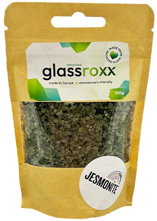 Jesmonite GlassRoxx Zakje Glas 150gr Zilvergrijs