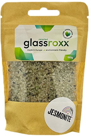 Jesmonite GlassRoxx Zakje Glas 150gr Kiezelgrijs