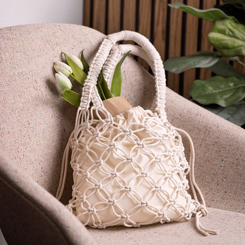 CC Hobbyset Macramé Tas Wit-2