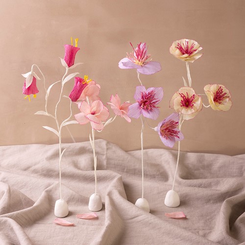 CC Craft Kit Crepe Paper, pastel colours, Flower, 1 pack-2